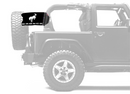 Bucking Bronco 12"x18" Forever Wave Flag for Jeep Wrangler JKU 4-Door 2007-2018