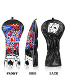 King of Spades Skull Embroidered Driver Headcover