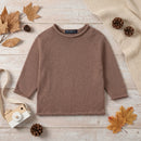Knit Rollneck Baby Sweater in Mocha