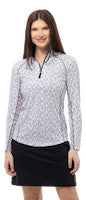 SanSoleil: Ladies UPF 50 SolCool Mock w/ Piping - 900445P