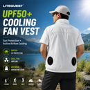 LITEGUEST UPF50+ Cooling Fan Vest | Outdoor Sun Protection Gear