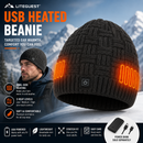LITEGUEST USB Heated Beanie | Heated Winter Hat for Ear Warmth