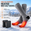 LITEGUEST USB Heated Mid-Calf Socks | Foot Sole Heating