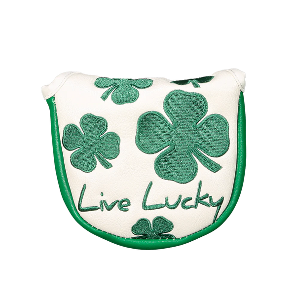 Black Clover Live Lucky Mallet Putter Cover - Live Lucky Evergreen Golf