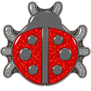 Ladybug Glitter Ball Marker & Hat Clip by ReadyGOLF