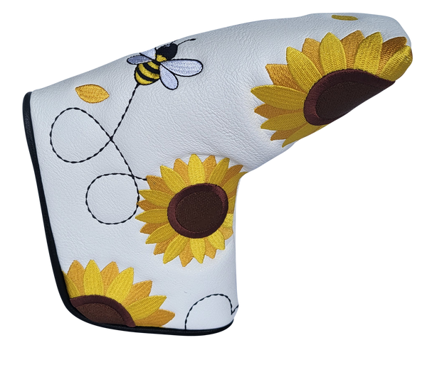 Let It Bee Embroidered Blade Putter Cover by ReadyGOLF