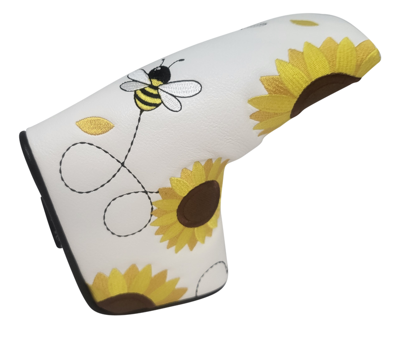 Let It Bee Embroidered Blade Putter Cover by ReadyGOLF