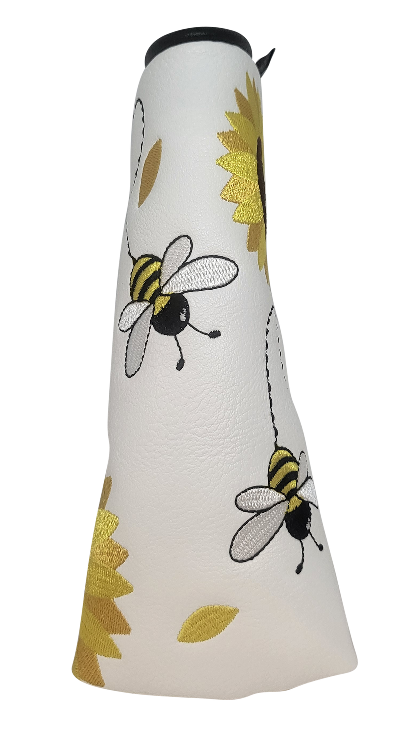 Let It Bee Embroidered Blade Putter Cover by ReadyGOLF