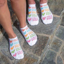 Heart & Golf Design No-Show Socks – Fun Golf Socks for Women & Men