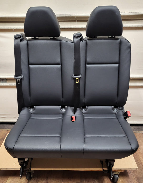 2016-2023 Mercedes Benz Metris Van Black Leatherette 2-Passenger Bench Seat