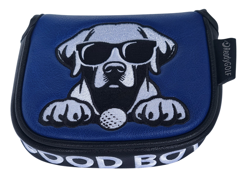 L.A.B. MEZZ MAX Embroidered Center Shaft Putter Cover by ReadyGOLF - Black Lab - Good Boy