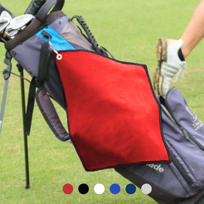 Pro Towels Blankets - Small Microfiber Waffle Golf Towel: Corner Grommet & Hook Pack of 3
