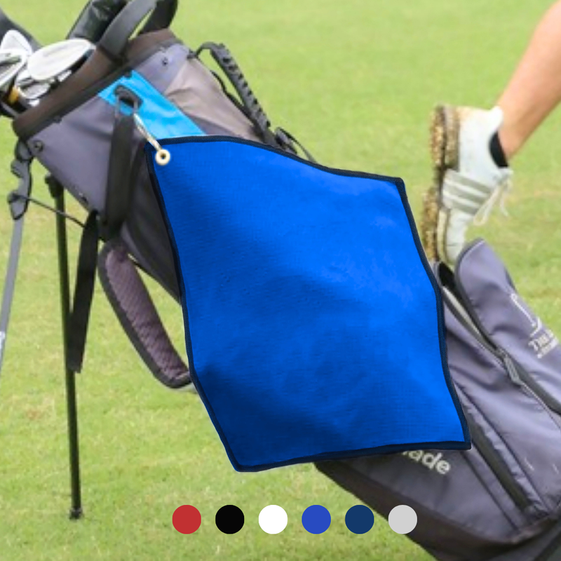 Pro Towels Blankets - Small Microfiber Waffle Golf Towel: Corner Grommet & Hook Pack of 3