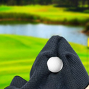 Pro Towels Blankets - Small Microfiber Waffle Golf Towel: Black Trimmed Pack of 3