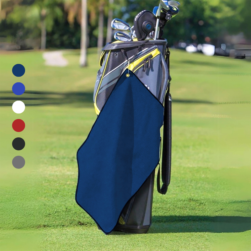 Pro Towels Blankets - Medium Microfiber Waffle Golf Towel: Corner Grommet & Hook Pack of 2