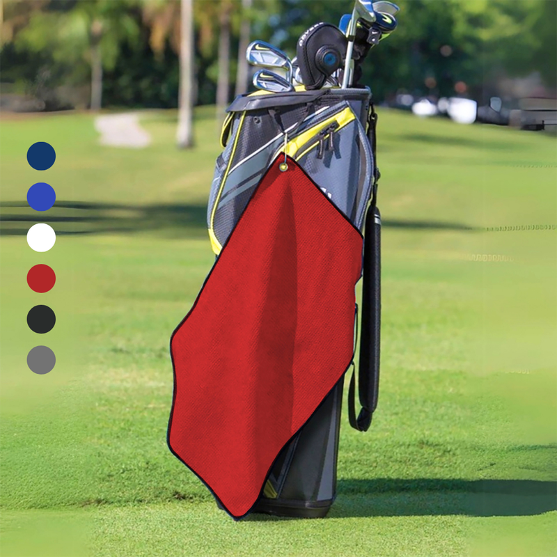 Pro Towels Blankets - Medium Microfiber Waffle Golf Towel: Corner Grommet & Hook Pack of 2