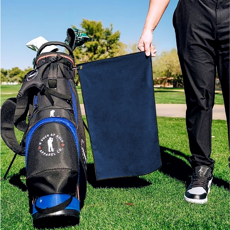 Pro Towels Blankets - Medium Microfiber Waffle Golf Towel: Corner Grommet & Hook Pack of 2
