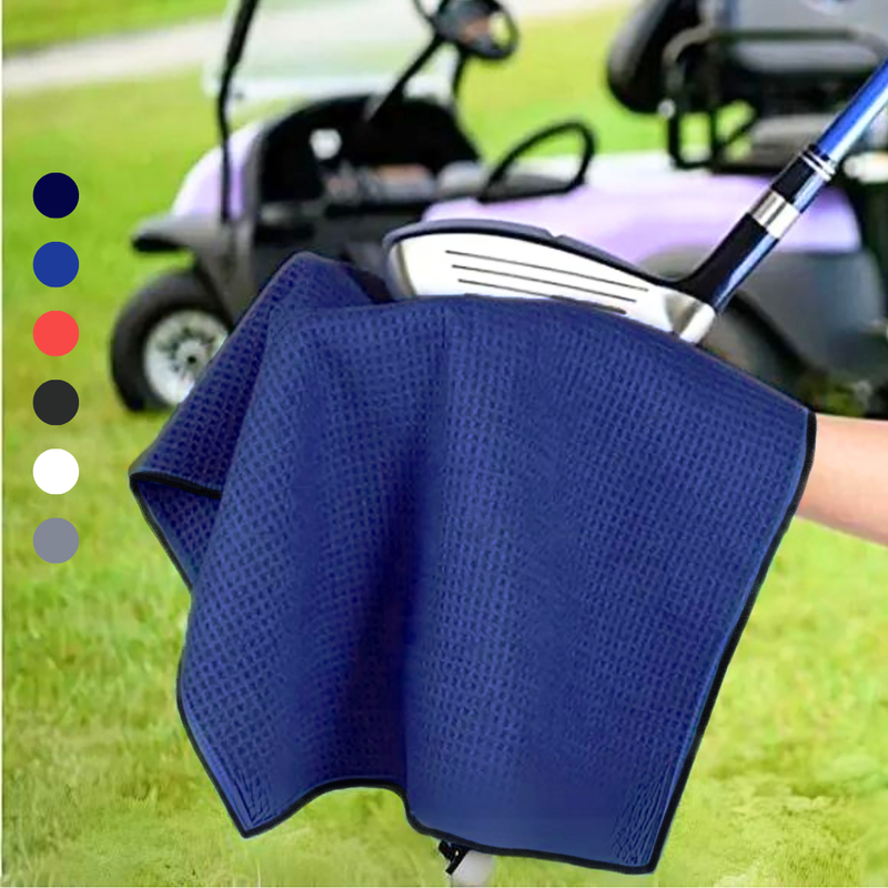 Pro Towels Blankets - Medium Microfiber Waffle Golf Towel: Black Trimmed Pack of 3