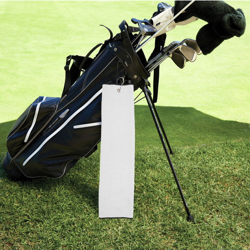 Pro Towels Blankets - Tri-Fold Microfiber Waffle Golf Towel: Grommet & Hook Pack of 2
