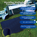 Pro Towels Blankets - Medium Microfiber Waffle Golf Towel: Black Trimmed Pack of 3