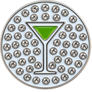 Apple Martini Crystal Ball Marker & Hat Clip by ReadyGOLF