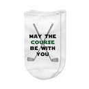 May The Course Be With You Golf Socks – Funny No-Show Golf Socks