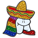 Mexican Sombrero Man Glitter Ball Marker & Hat Clip by ReadyGOLF