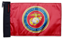 Marines Emblem 12"x18" Forever Wave Flag for Golf Carts