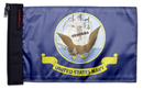 Navy 12"x18" Forever Wave Flag for Golf Carts
