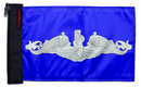 Submarine Silver Dolphins 12"x18" Forever Wave Flag for Jeep Wrangler JLU 4-Door 2018-Present