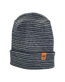 H-Stitch Contrast Cuffed Beanie – Gray/Denim | Made in USA | viral Ski & Snowboard Beanie