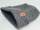 H-Stitch Contrast Cuffed Beanie – Gray/Denim | Made in USA | viral Ski & Snowboard Beanie