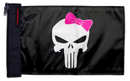 Punisher Pink Ribbon 12"x18" Forever Wave Flag for Jeep Wrangler JK 2-Door 2007-2018