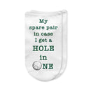 Funny Spare Pair Hole in One Golf Socks For Men