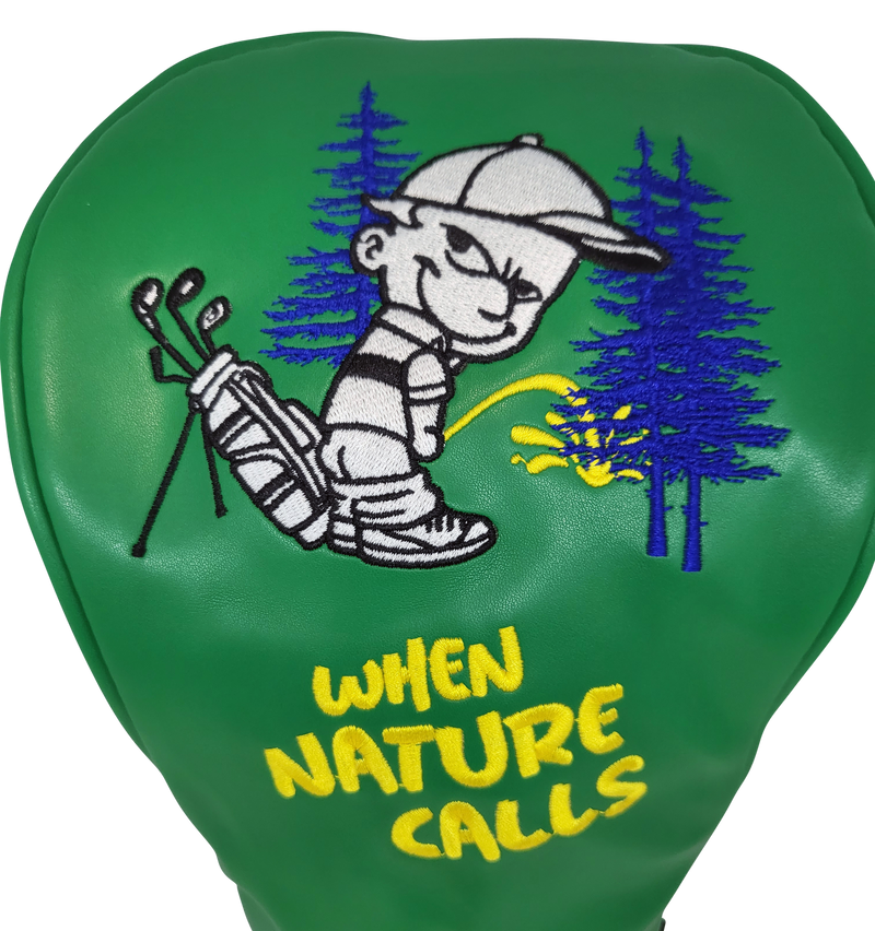 When Nature Calls Embroidered Driver Headcover by ReadyGOLF