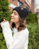 NEW HAAKWEAR H-Stitch Cuffed Beanie - Designed and Made in USA (Patented Design) - Charcoal Black