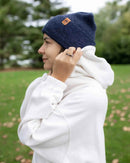 NEW HAAKWEAR H-Stitch Cuffed Beanie - Designed and Made in USA (Patented Design) - Denim Blue