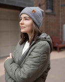 NEW HAAKWEAR H-Stitch Cuffed Beanie - Designed and Made in USA (Patent Pending Design) - Koala Gray