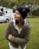 NEW HAAKWEAR H-Stitch Cuffed Beanie - Designed and Made in USA (Patented Design) - Midnight Black
