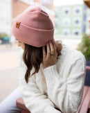 NEW HAAKWEAR H-Stitch Cuffed Beanie - Designed and Made in USA (Patented Design) - Pearl Pink
