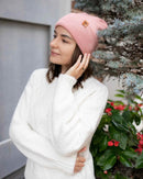 NEW HAAKWEAR H-Stitch Cuffed Beanie - Designed and Made in USA (Patented Design) - Pearl Pink