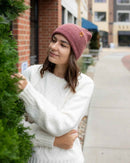 NEW HAAKWEAR H-Stitch Cuffed Beanie - Designed and Made in USA (Patented Design) - Rusty Burgundy
