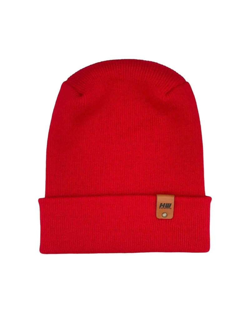 NEW HAAKWEAR H-Stitch Cuffed Beanie - Designed and Made in USA (Patented Design) - Scarlet Red
