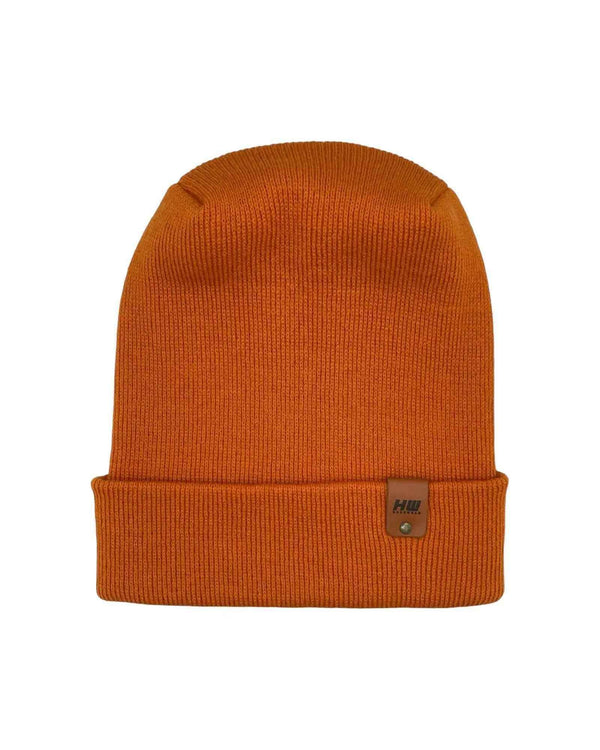 NEW HAAKWEAR H-Stitch Cuffed Beanie - Designed and Made in USA (Patented Design) - Tiger Orange