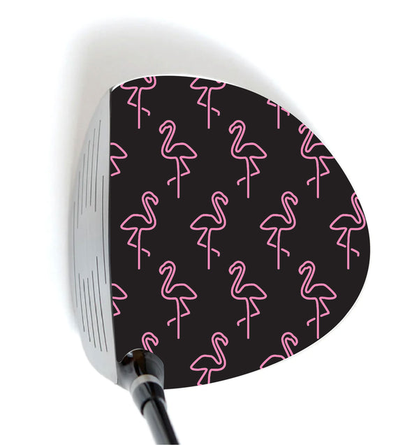 ReadyGolf: ParSkins Driver Decal - Neon Flamingos