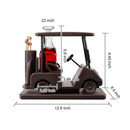 Golf Decanter Whiskey Decanter - The Wine Savant - Brown Mahogany Wood Golf Gifts for Both Men & Women, Golf Accessories, Golfer Gifts, Based on A Replica Golf Cart (600ml Decanter)