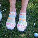 Heart & Golf Design No-Show Socks – Fun Golf Socks for Women & Men