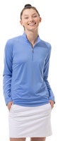 SanSoleil: Ladies UPF 50 SunGlow Long Sleeve Zip Mock - 900434