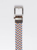 Nexbelt: Men's Braided Blue & Orange Golf Ratchet Belt 1.38" [35mm]