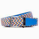 Nexbelt: Men's Braided Blue & Orange Golf Ratchet Belt 1.38" [35mm]